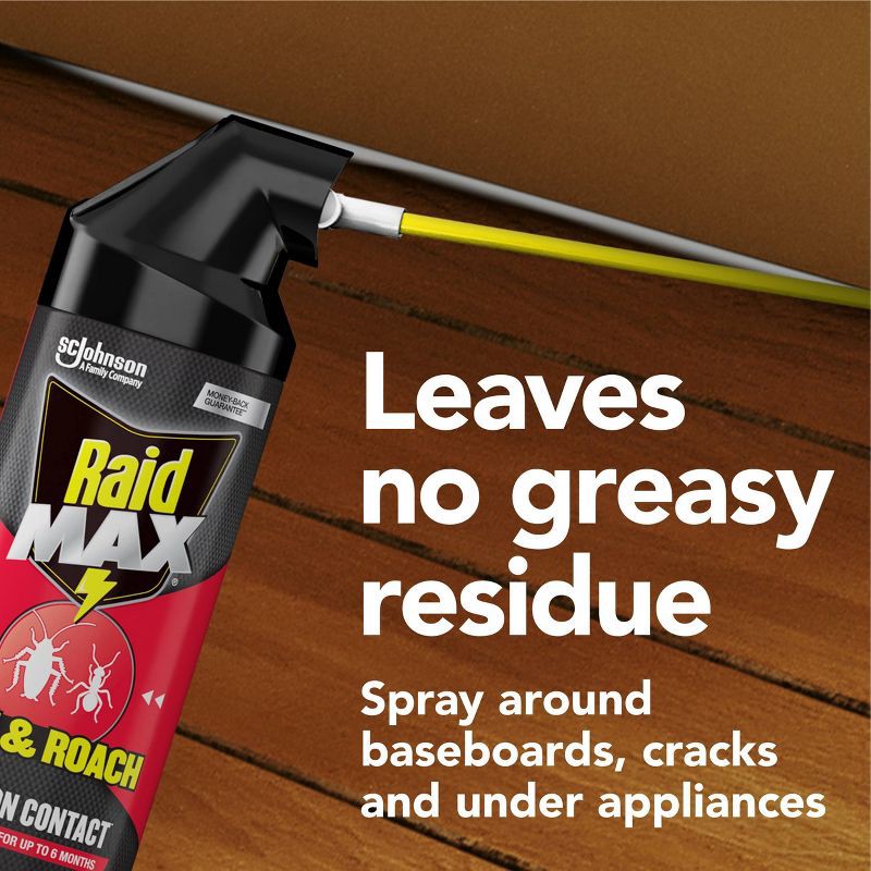 slide 4 of 13, Raid Max Ant and Roach Killer Bug Spray - 14.5oz, 14.5 oz