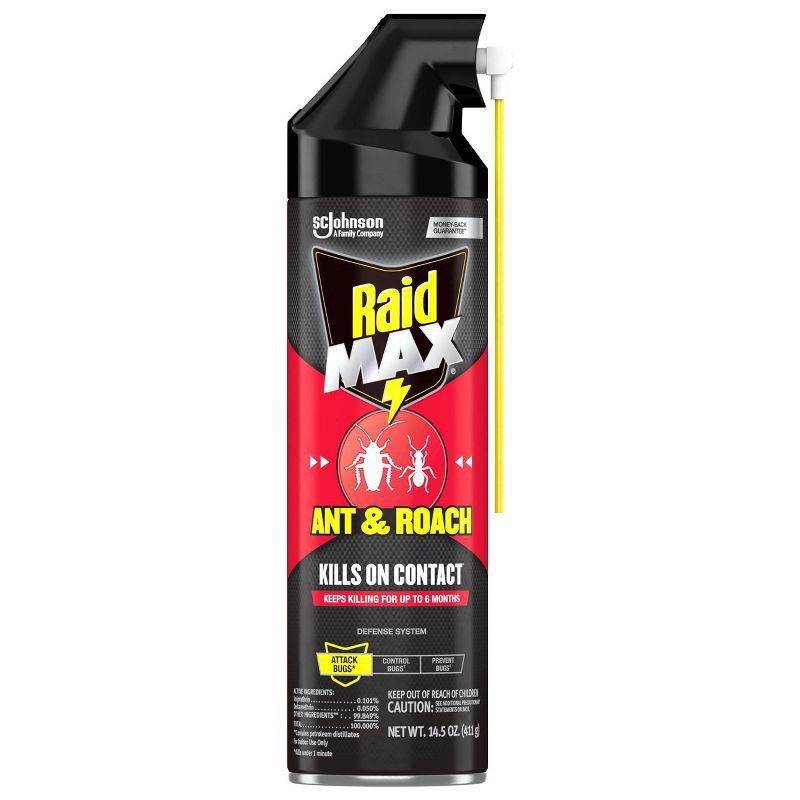 slide 10 of 13, Raid Max Ant and Roach Killer Bug Spray - 14.5oz, 14.5 oz