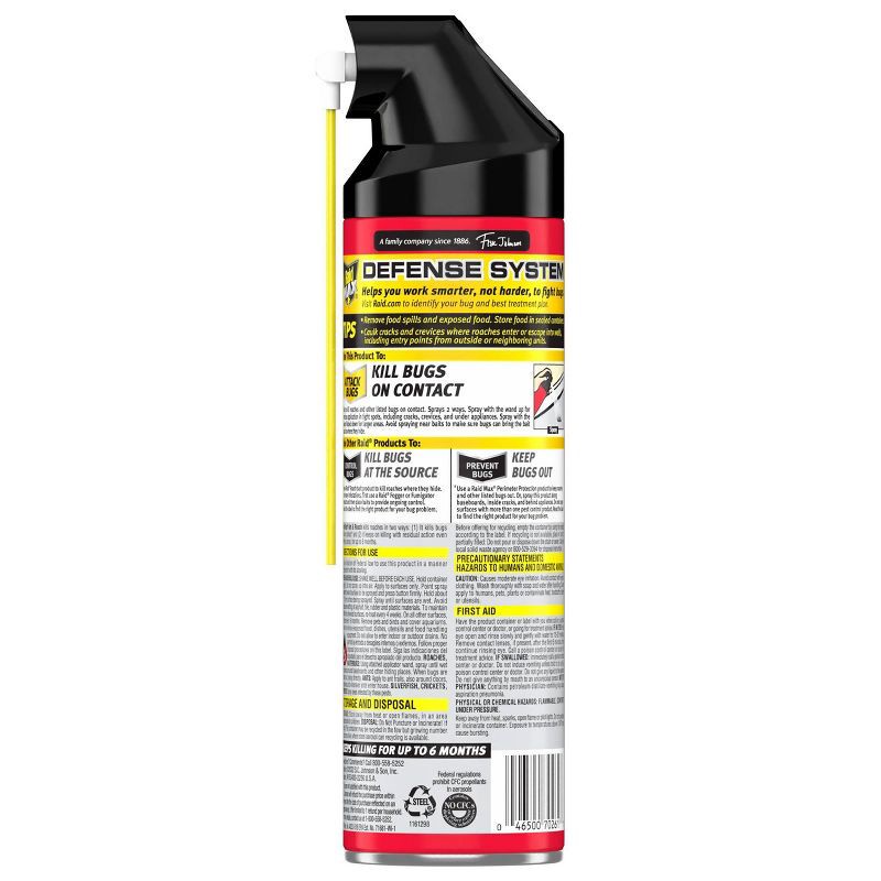 slide 11 of 13, Raid Max Ant and Roach Killer Bug Spray - 14.5oz, 14.5 oz