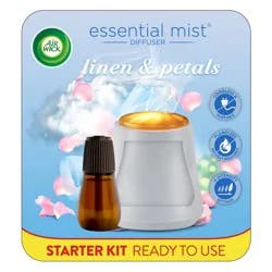 Air Wick Essential Mist Diffuser Kit - Linen - 0.67 fl oz/2ct: Aromatherapy Electric Battery Operated, 8 Hours Run Time