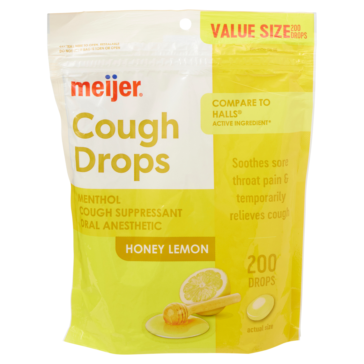 slide 1 of 9, Meijer Honey Lemon Cough Drops, 200 ct