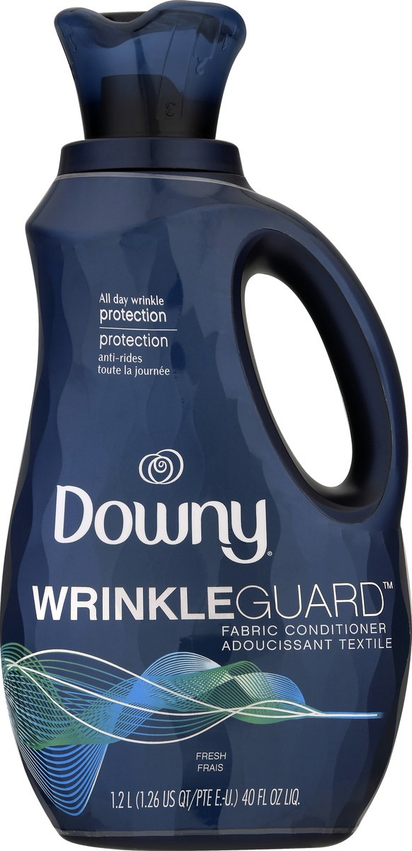 slide 8 of 9, Downy WrinkleGuard Liquid Fabric Softener and Conditioner, Fresh, 40 fl oz. Bottle, 40 fl oz