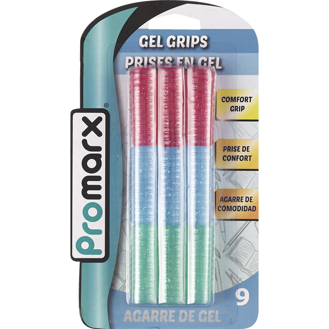 slide 1 of 1, 9Ct Gel Grips Asst Colors, 9 ct
