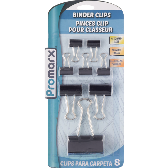 slide 1 of 1, Binder Clips Assorted Sizes, 1 ct