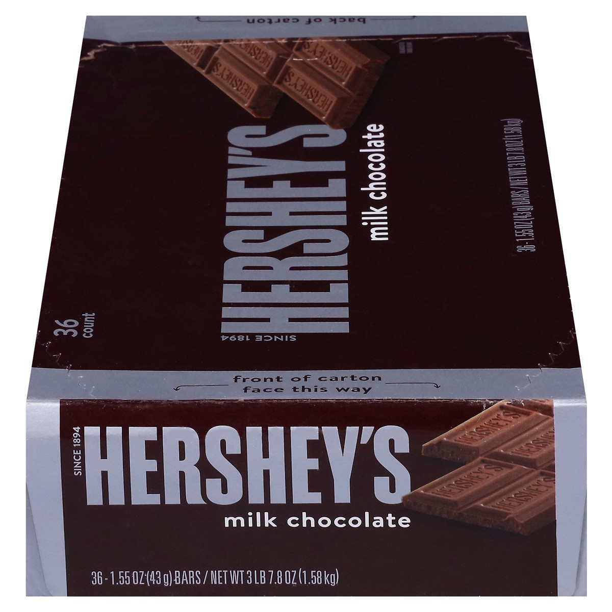 slide 1 of 8, Hershey's Milk Chocolate Bars Wrapper 36 - 1.55 oz Bars, 1.55 oz