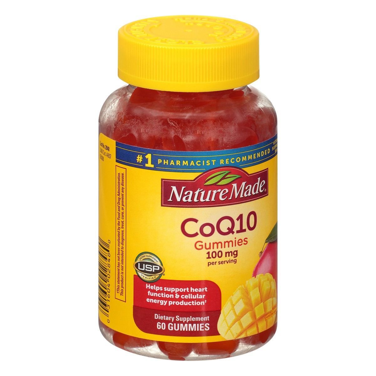 slide 2 of 9, Nature Made CoQ10 100 mg Gummies, 60 Count for Heart Health and Cellular Energy Production, 60 ct