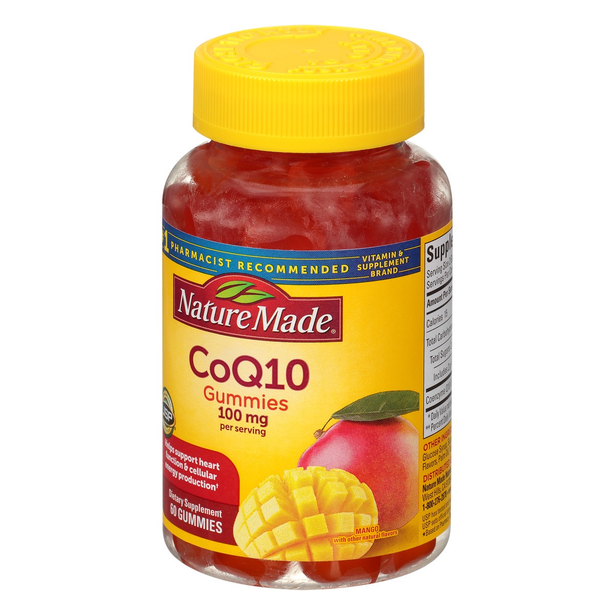 slide 9 of 9, Nature Made CoQ10 100 mg Gummies, 60 Count for Heart Health and Cellular Energy Production, 60 ct