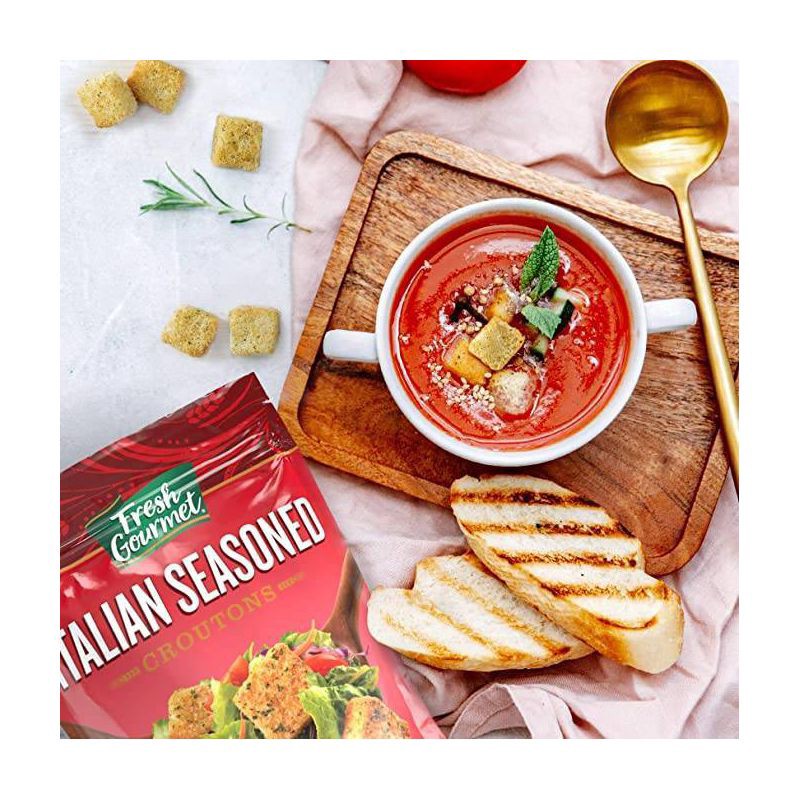 slide 2 of 4, Fresh Gourmet Italian Seasoned Croutons – 3oz, 3 oz