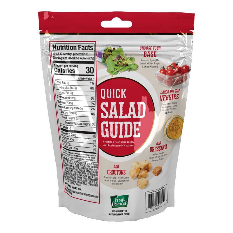 slide 3 of 4, Fresh Gourmet Italian Seasoned Croutons – 3oz, 3 oz