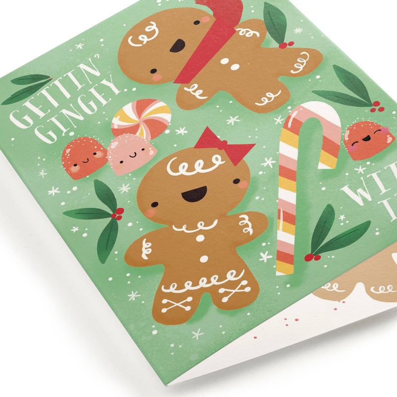 slide 2 of 3, Minted Holiday Gettin' Gingey With It Greeting Card, 1 ct