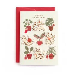 Minted Christmas with Cats Greeting Card