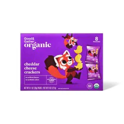 Organic Cheddar Chicks Baked Snack Crackers - 8oz/8ct - Good & Gather™