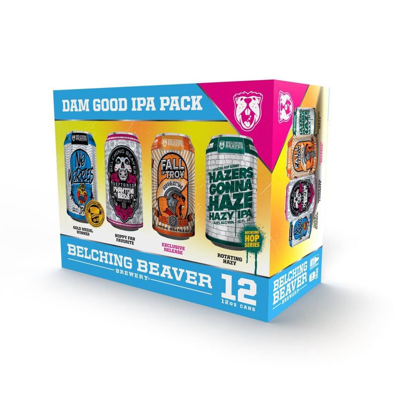 slide 1 of 7, Belching Beaver Brewery Belching Beaver Dam Good IPA - 12pk/12 fl oz Cans, 12 ct; 12 fl oz