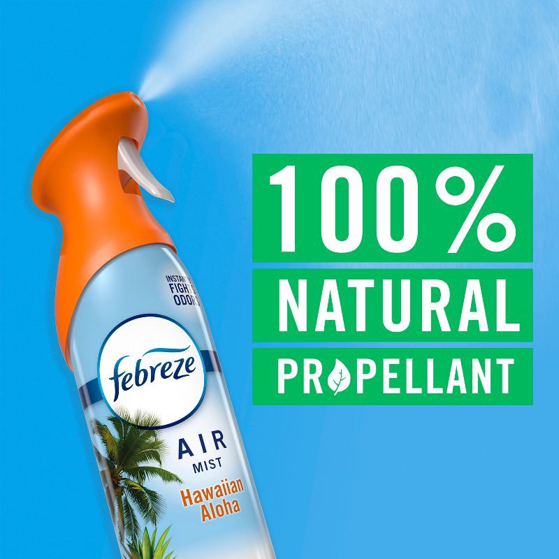 slide 9 of 13, Febreze Air Mist Odor-Fighting Air Freshener - Hawaiian Aloha - 8.1oz, 8.1 oz