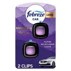 Febreze Car Vent Clip Air Freshener - Mountain - 0.14 fl oz/2pk
