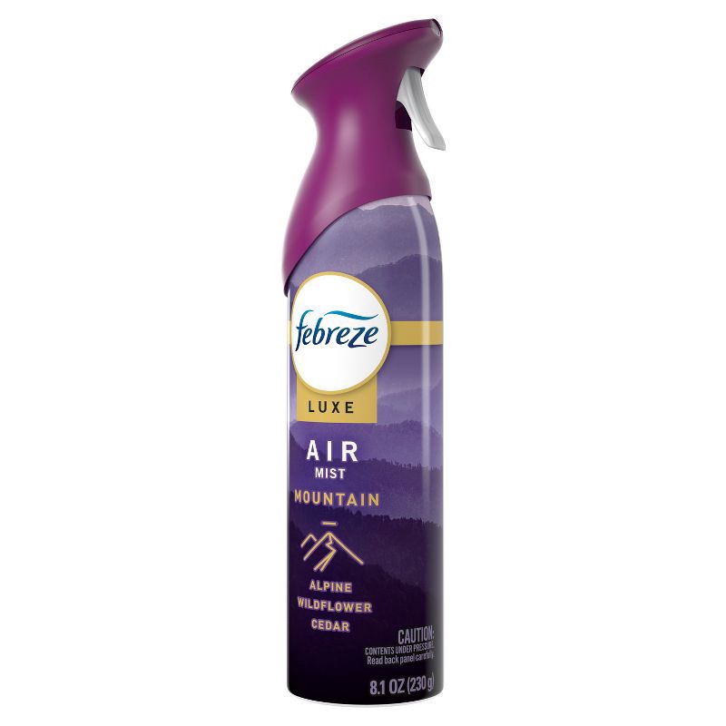 slide 11 of 11, Febreze Luxe Air Mist Odor-Fighting Air Freshener - Mountain - 8.1oz, 8.8 oz