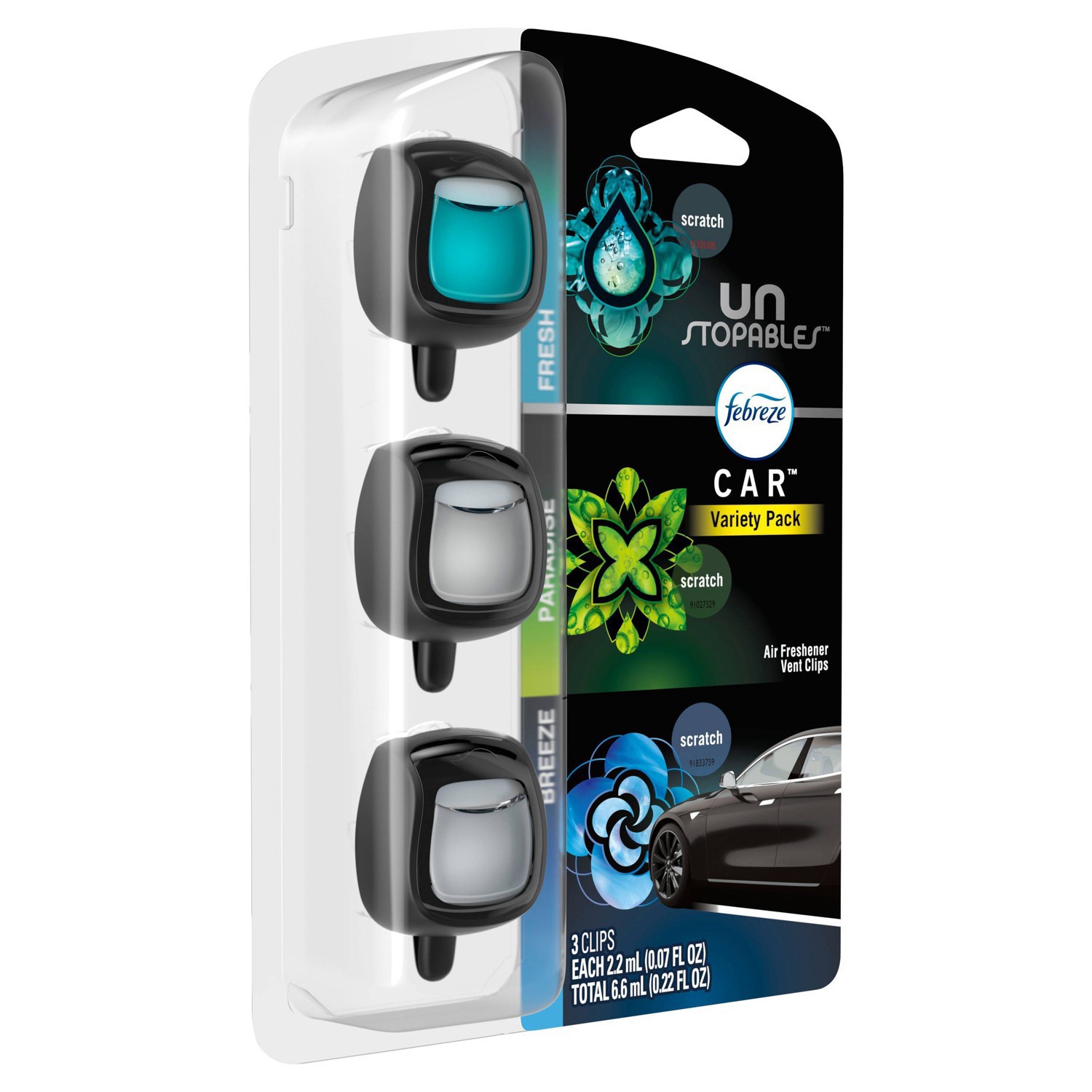 Downy Unstopables Febreze Car Vent Clip Air Freshener Unstopables