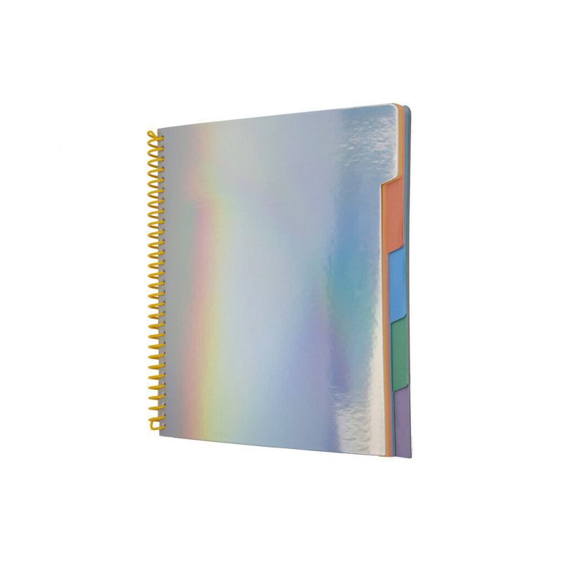 slide 4 of 8, Post-it 200 Page Dot Grid Tabbed Notebooks 8"x10" Iridescent, 1 ct
