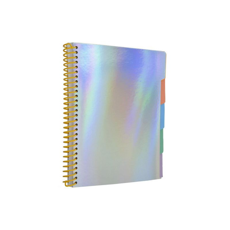 slide 1 of 8, Post-it 200 Page Dot Grid Tabbed Notebooks 8"x10" Iridescent, 1 ct
