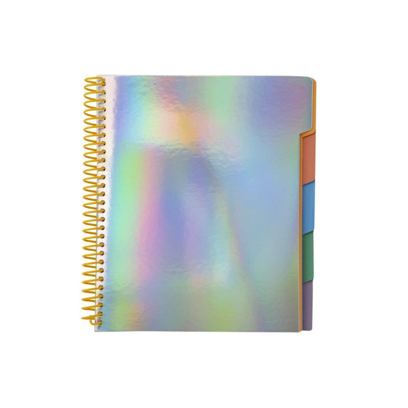 slide 5 of 8, Post-it 200 Page Dot Grid Tabbed Notebooks 8"x10" Iridescent, 1 ct
