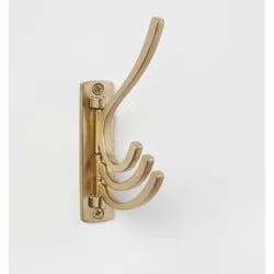 Modern Octopus Multi Swivel Hook Gold - Brightroom™: Swinging Wall Towel Hook, Gold Plated, Cast Aluminum, 15lb Capacity