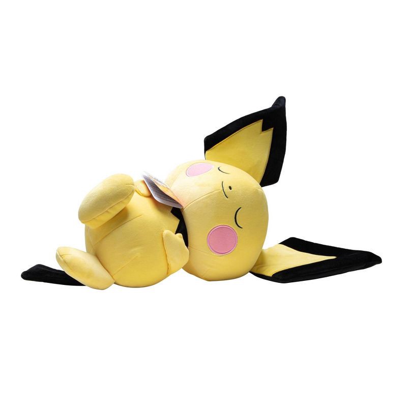 slide 2 of 9, Pokemon Pichu Sleeping Kids' Plush Buddy, 1 ct