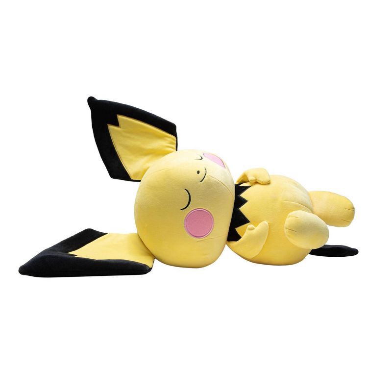 slide 3 of 9, Pokemon Pichu Sleeping Kids' Plush Buddy, 1 ct