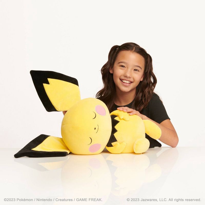 slide 6 of 9, Pokemon Pichu Sleeping Kids' Plush Buddy, 1 ct