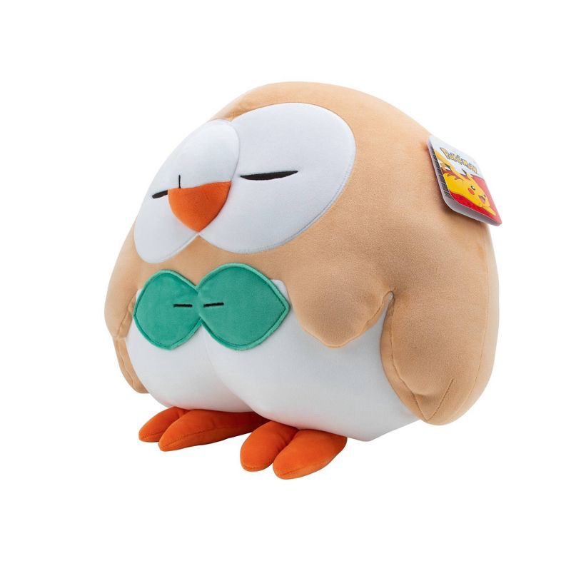 slide 2 of 8, Pokemon Rowlet Sleeping Kids' Plush Buddy, 1 ct