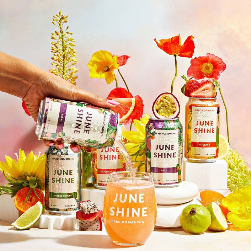 slide 3 of 5, JuneShine Hard Kombucha Sunset Variety - 8pk/12 fl oz cans, 8 ct; 12 fl oz