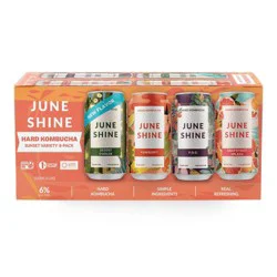 JuneShine Hard Kombucha Sunset Variety - 8pk/12 fl oz cans