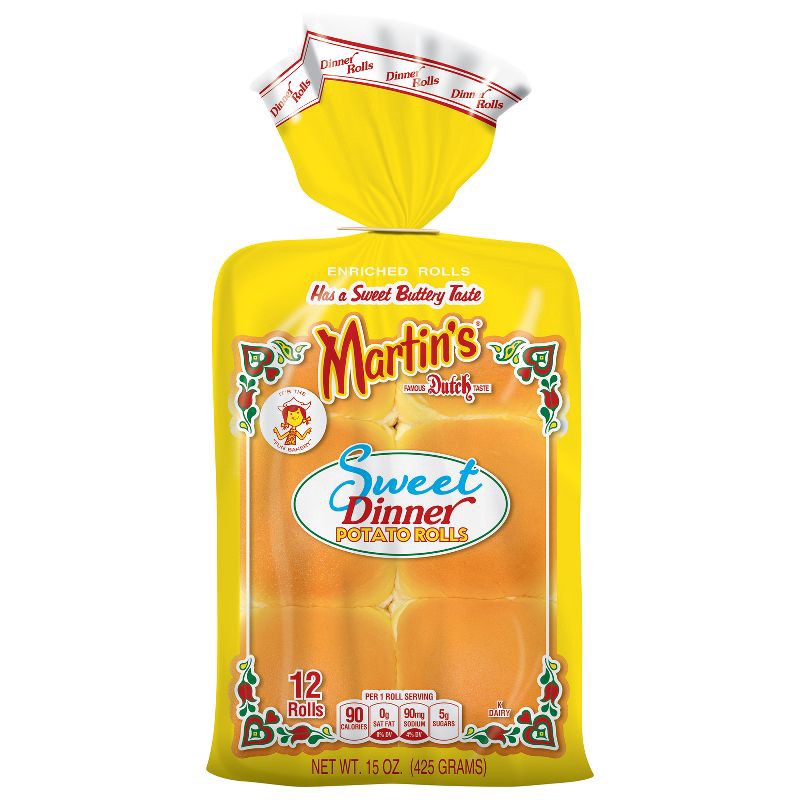 slide 2 of 2, Martin's Sweet Dinner Potato Rolls - 15oz, 15 oz