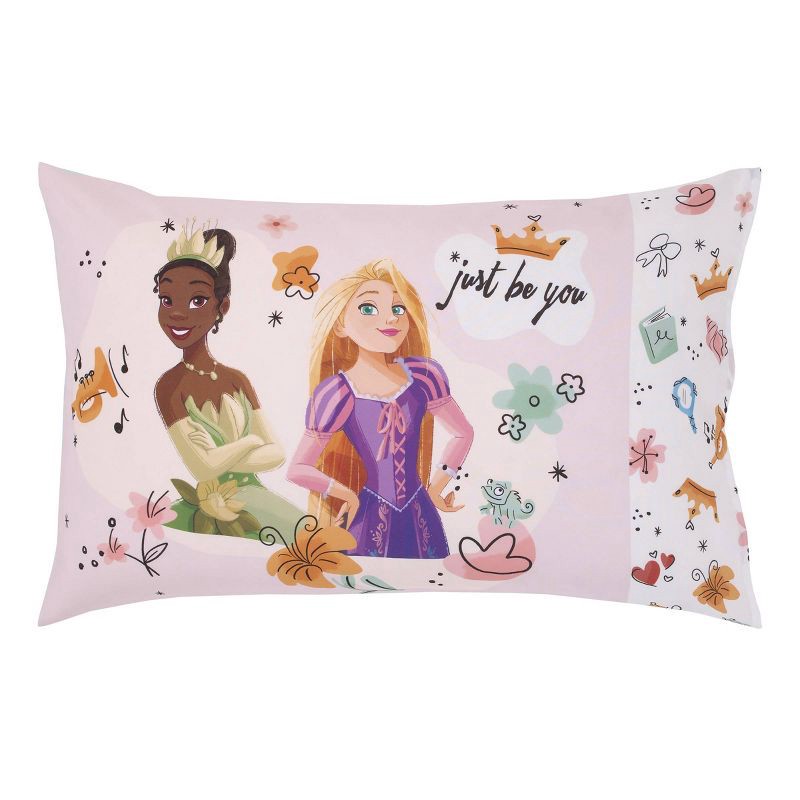 slide 4 of 8, 4pc Toddler Disney Princess Just Be You Bed Set - Pink, 4 ct