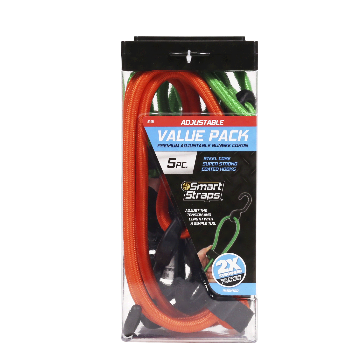 slide 1 of 1, Smartstraps Adjustable Super Strong Value Pack Assortment, 5 ct