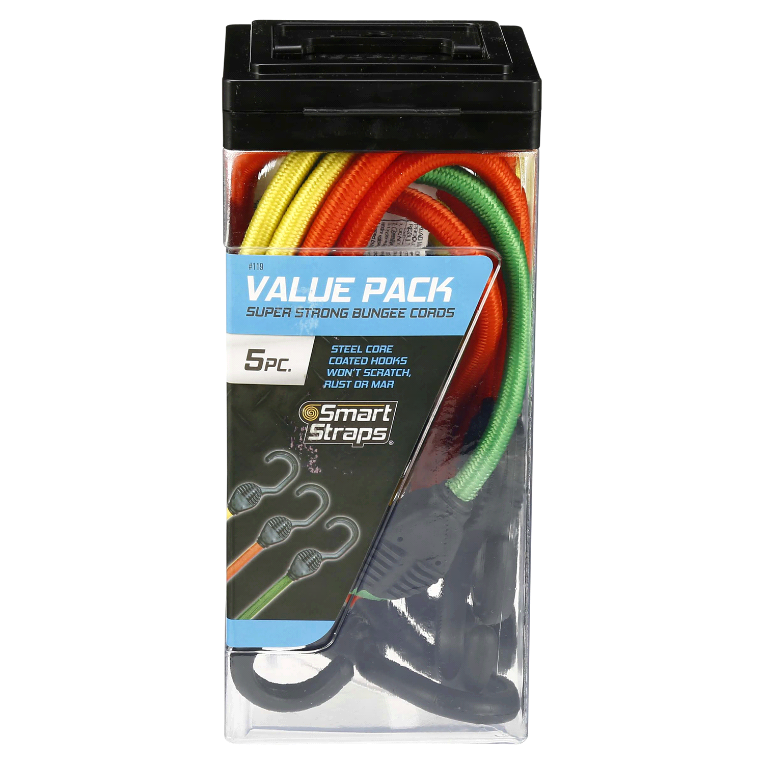 slide 1 of 2, Smartstraps Super Strong Bungee Assortment, 5 ct