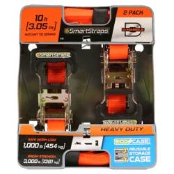 SMARTSTRAPS Winston 10' Padded Heavy Duty Ratchet Tie Down Orange