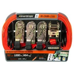 SmartStraps Padded Heavy Duty Ratchet, Orange, 10'