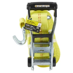 Smartstraps Winston TowSmart Double J Hook Ratchet, Yellow, 27'
