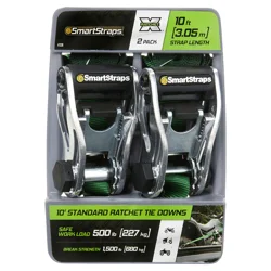 SMARTSTRAPS Winston RatchetX Tie Down, Green, 10'