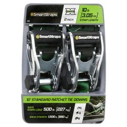 SMARTSTRAPS Winston RatchetX Tie Down, Green, 10'