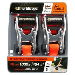 SMARTSTRAPS SmartStrap RatchetX Tie Down, Orange Capacity, 10'