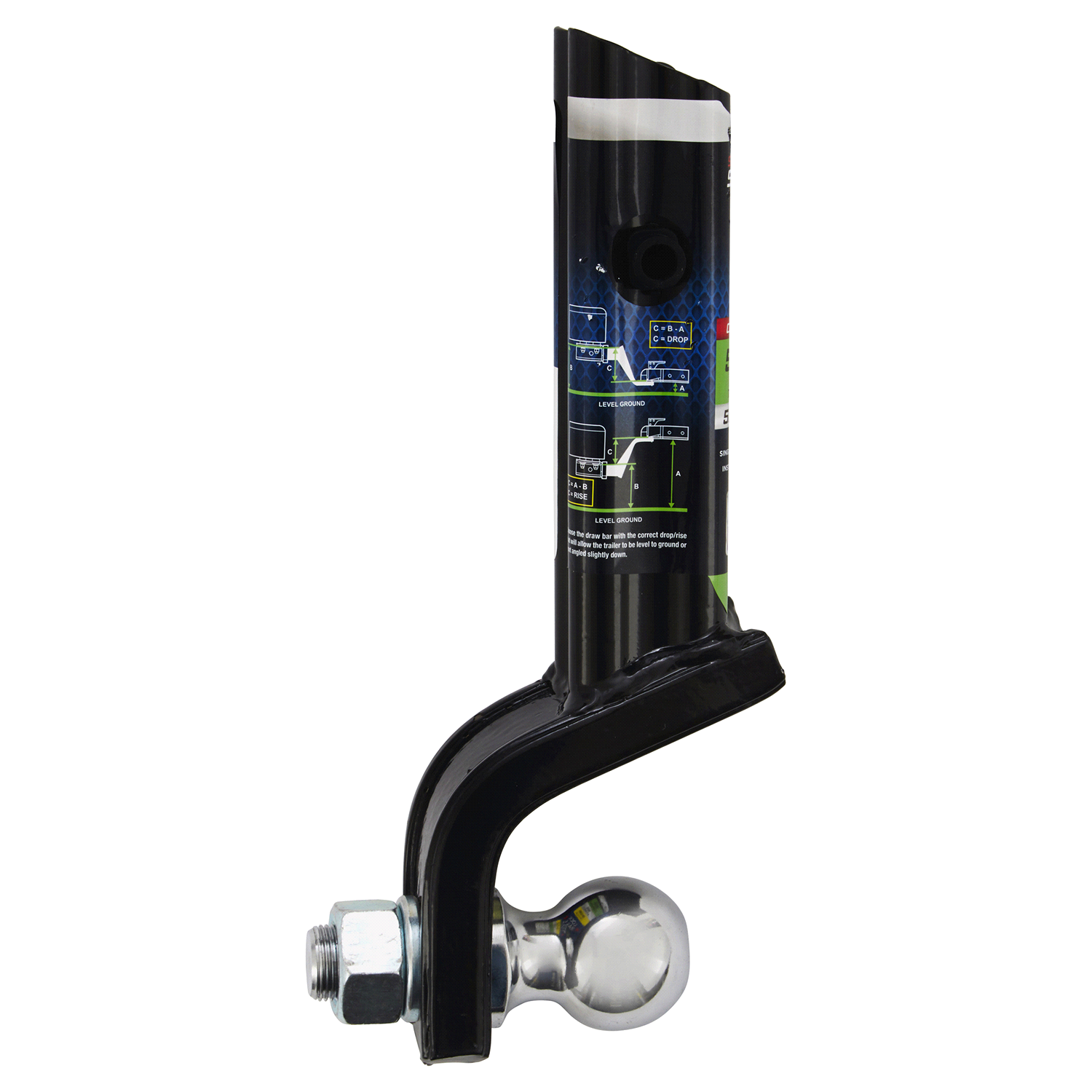 slide 2 of 3, Towsmart Class III"X" 2" Ball 5/8" Standard Pin, 3 1/4" Drop x 2" Rise Starter Kit, 707, 5000 lb