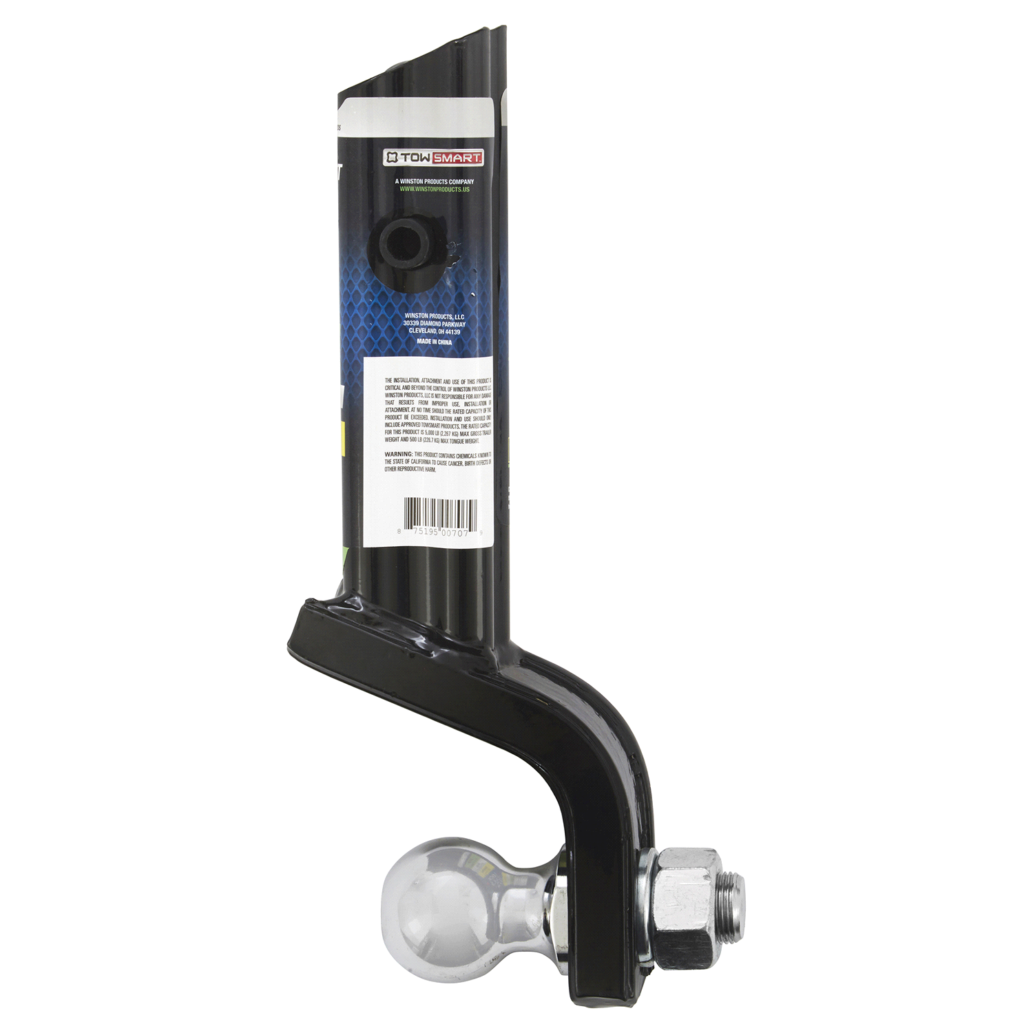 slide 3 of 3, Towsmart Class III"X" 2" Ball 5/8" Standard Pin, 3 1/4" Drop x 2" Rise Starter Kit, 707, 5000 lb