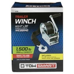 TowSmart Manual Trailer Winch with Strap, 1