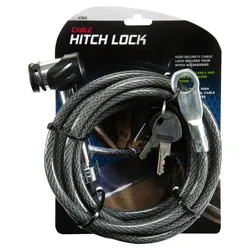 Towsmart Vinyl Coated Braided Steel Cable With Sleeved Easy Access Hitch Lock, 12', 784