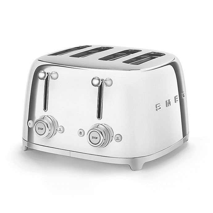 slide 1 of 1, SMEG 4-Slice Toaster - Stainless Steel, 1 ct