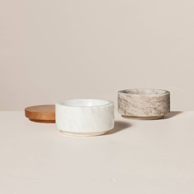 Salt & Pepper Marble Pinch Pot Set Gray/White - Hearth & Hand™ with  Magnolia in 2023