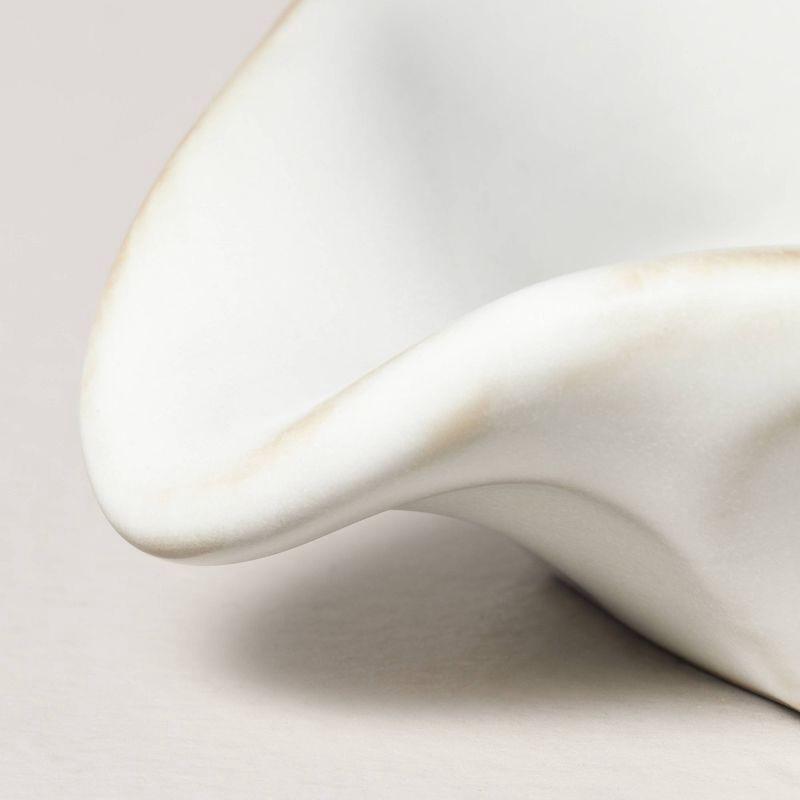 slide 2 of 3, Hearth & Hand with Magnolia Wide-Fluted Stoneware Spoon Rest Cream - Hearth & Hand™ with Magnolia: Dishwasher Safe, Kitchen Accessory, 1 ct