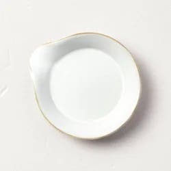 Hearth & Hand with Magnolia Wide-Fluted Stoneware Spoon Rest Cream - Hearth & Hand™ with Magnolia: Dishwasher Safe, Kitchen Accessory