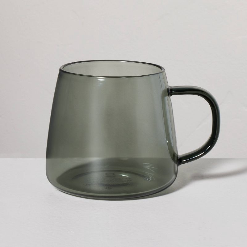 15oz Tinted Glass Mug Smoky Gray - Hearth & Hand™ with Magnolia